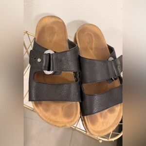 Black Velez Leather Sandals